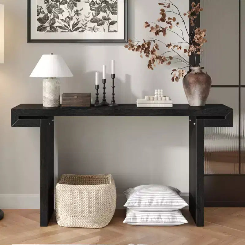 60'' Console Table Entryway Table Sofa Side Table Accent Table, Vintage Distressed, Farmhouse, Rustic - ModernLuxe