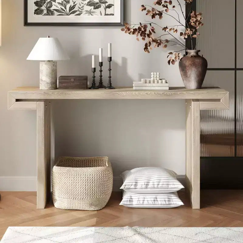 60'' Console Table Entryway Table Sofa Side Table Accent Table, Vintage Distressed, Farmhouse, Rustic - ModernLuxe