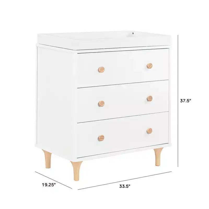 Babyletto Lolly 3-Drawer Changer Dresser with Removable Changing Tray