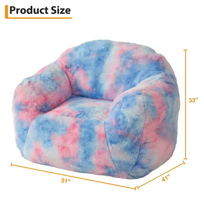 COZONY 39 Inch Kids Bean Bag Chair - Soft Fluffy Sofa with Sponge Filler, Backrest & Armrest, 37.5 Lbs Capacity Reading Chair