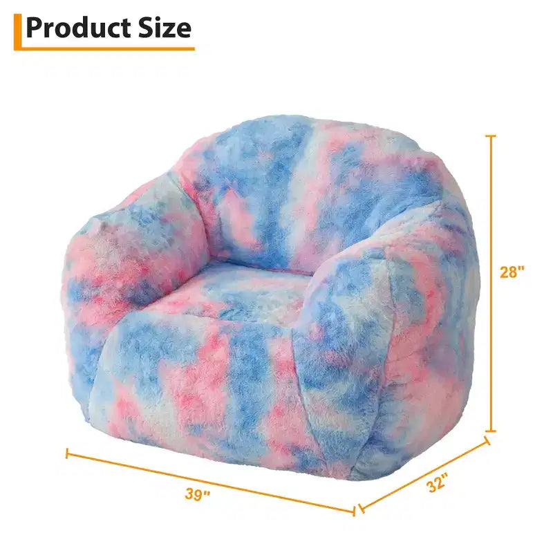 COZONY 39 Inch Kids Bean Bag Chair - Soft Fluffy Sofa with Sponge Filler, Backrest & Armrest, 37.5 Lbs Capacity Reading Chair