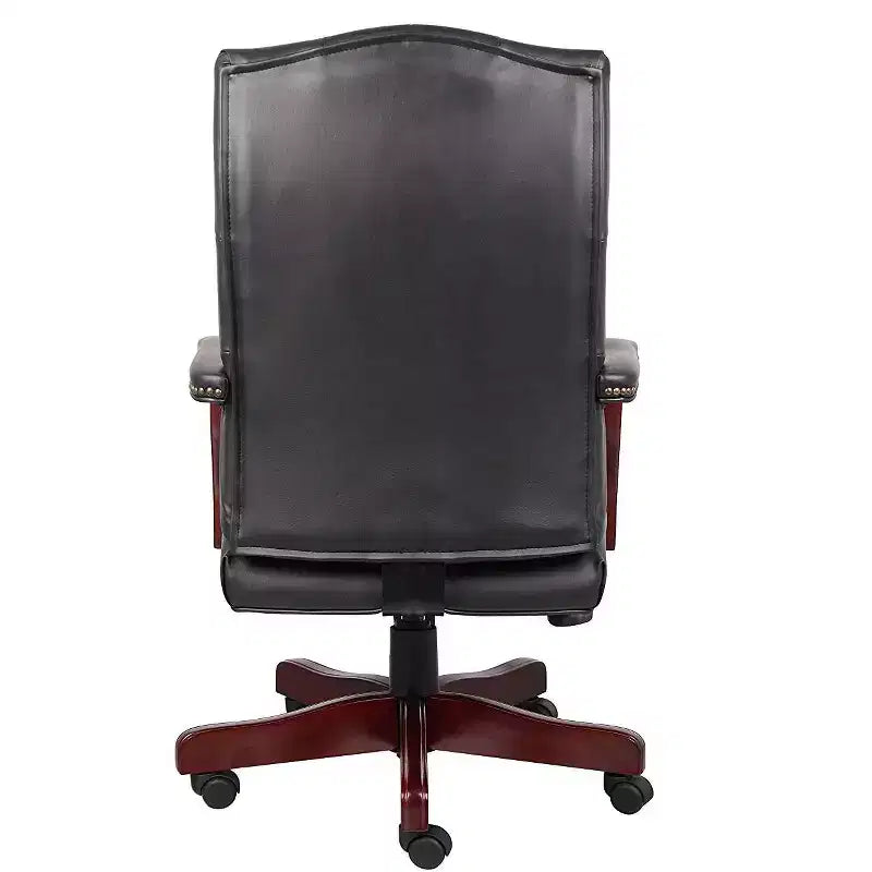 HomeStock 41 in.H Adjustable Height Black Caresoft Seat Material with Casters/Wheels Office Chairs