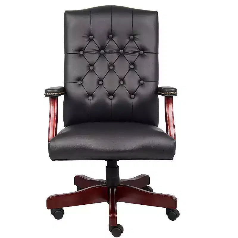 HomeStock 41 in.H Adjustable Height Black Caresoft Seat Material with Casters/Wheels Office Chairs