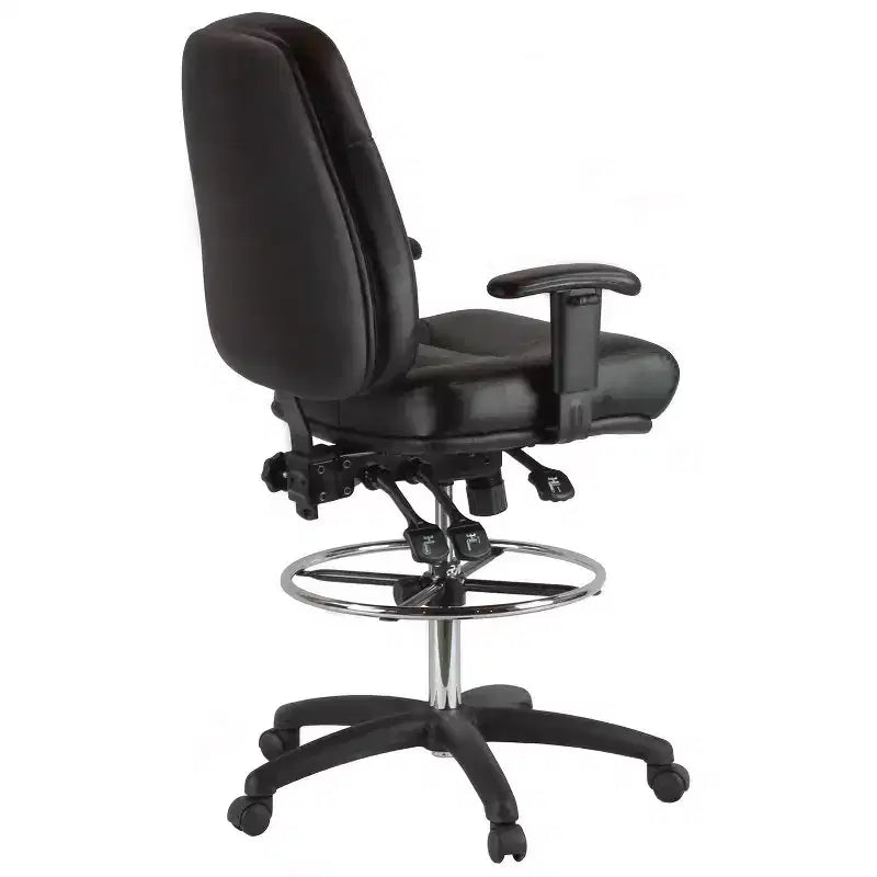 HomeStock 40.75 in.H Adjustable Height Black Foam Seat Material with Casters/Wheels Office Chairs