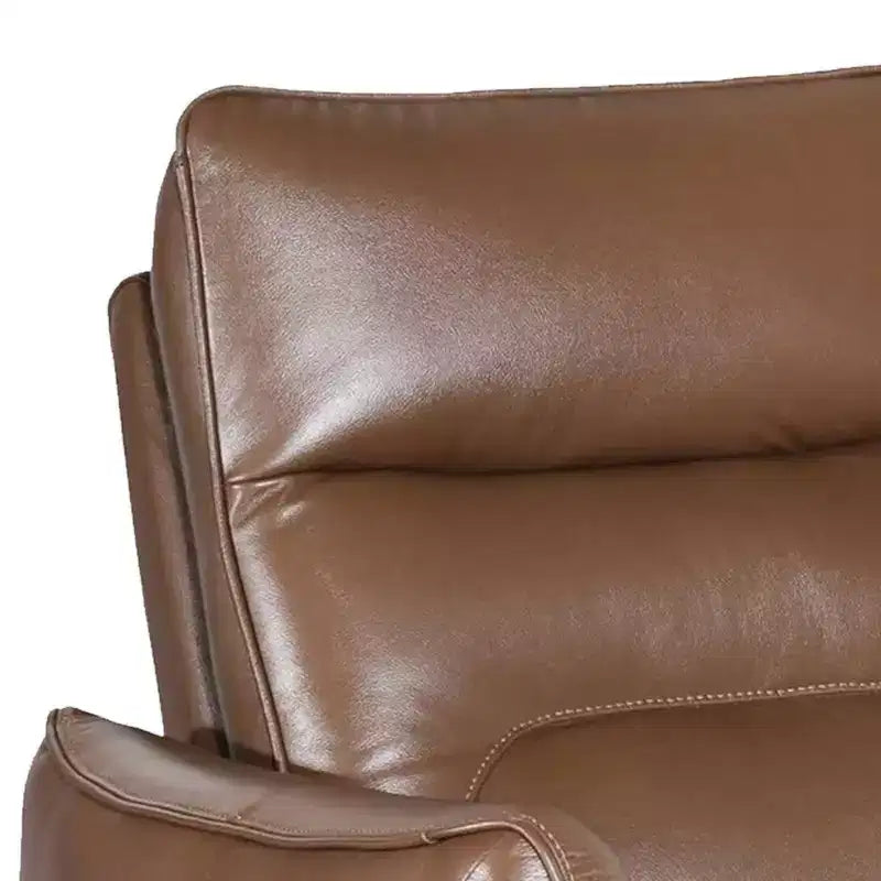 Royal Hampton Power Recliner Chair, Rich Caramel Brown Leather Match, Foam