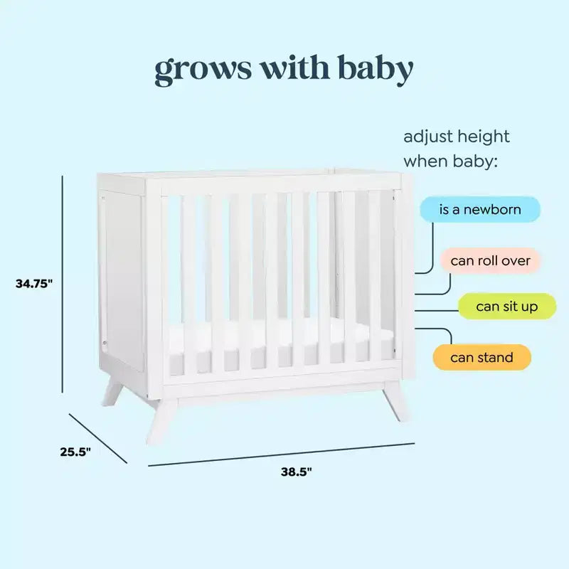 daVinci Otto 3-in-1 Convertible Mini Crib with 4 Mattress