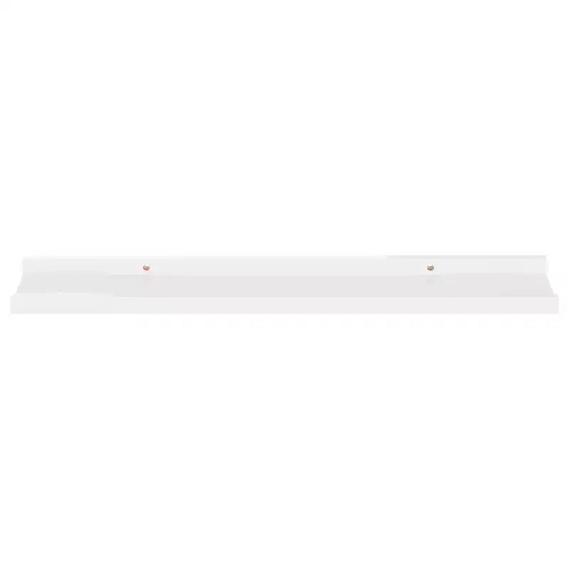 Wall Shelf Set of 2 High gloss white MDF 23.6x3.5x1.2 in