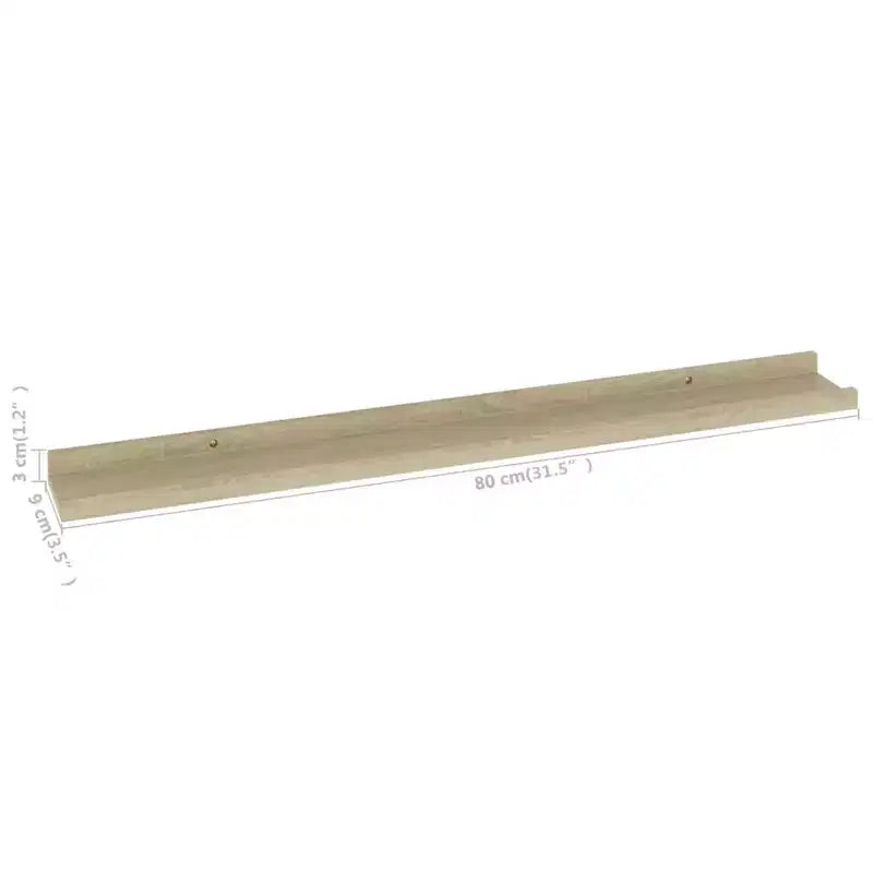 Wall Shelves 2 pcs Sonoma Oak 31.5x3.5x1.2