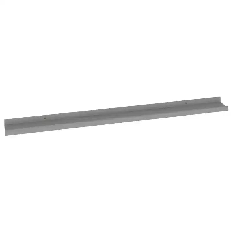 Wall Shelf Set of 4 Grey MDF Wall Shelf Rectangular Modern