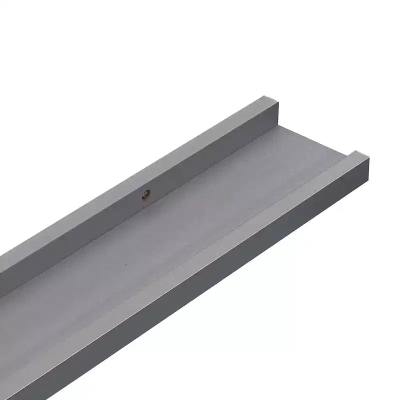 Wall Shelf Set of 4 Grey MDF Wall Shelf Rectangular Modern