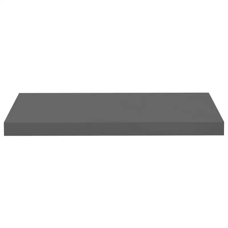 Wall Shelf Set of 2 Glossy gray Honeycomb MDF, Metal