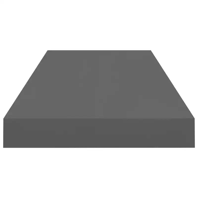 Wall Shelf Set of 2 Glossy gray Honeycomb MDF, Metal