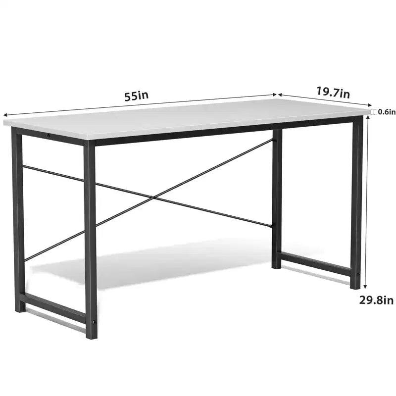 JIONJOY 55 Computer Desk - X-Shaped Reinforced Home Office Writing Table, Modern Simple Style