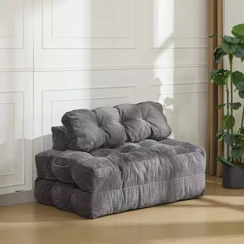 Garvee 3-in-1 Portable Folding Double-Size Sofa Bed Sleeper Chair with Pillow, Convertible Foldable Mattress & Back, Portable Floor Couch