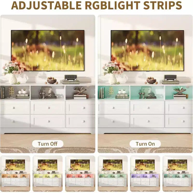 Slim 6 Drawer Dresser with Open Shelf, Space Saving Narrow Chest for Nursery Apartment Closet, Finish Modern Storage Organizer, Easy Assembly