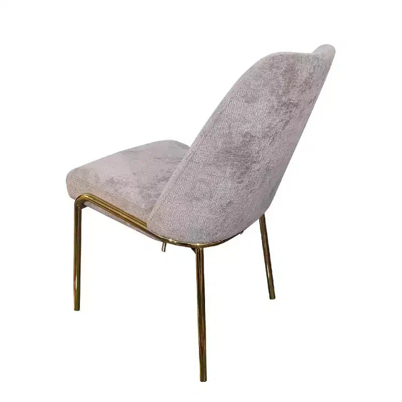 LeisureMod Lumen Dining Chair  Modern Upholstered Kitchen Chair with Gold Steel Legs, Ergonomic Accent Chair