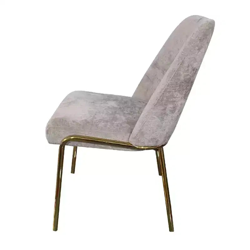 LeisureMod Lumen Dining Chair  Modern Upholstered Kitchen Chair with Gold Steel Legs, Ergonomic Accent Chair