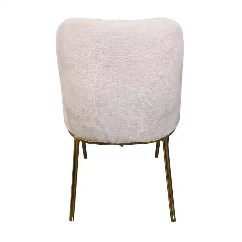 LeisureMod Lumen Dining Chair  Modern Upholstered Kitchen Chair with Gold Steel Legs, Ergonomic Accent Chair