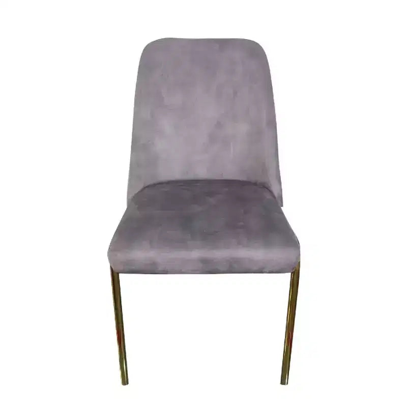 LeisureMod Lumen Dining Chair  Modern Upholstered Kitchen Chair with Gold Steel Legs, Ergonomic Accent Chair