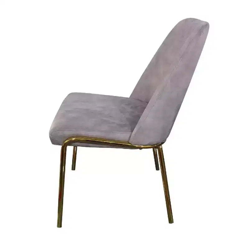 LeisureMod Lumen Dining Chair  Modern Upholstered Kitchen Chair with Gold Steel Legs, Ergonomic Accent Chair