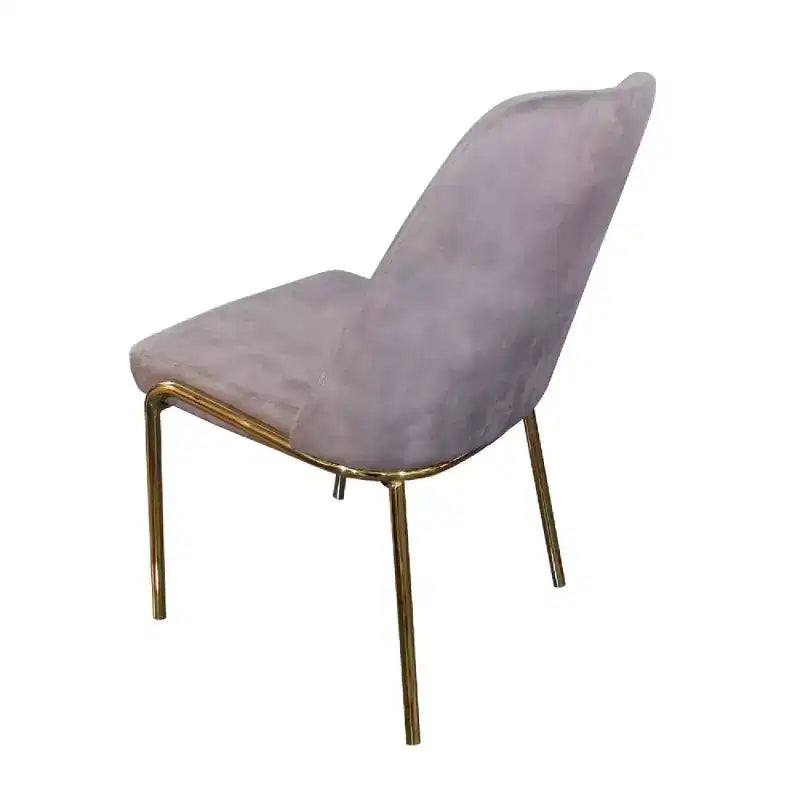 LeisureMod Lumen Dining Chair  Modern Upholstered Kitchen Chair with Gold Steel Legs, Ergonomic Accent Chair