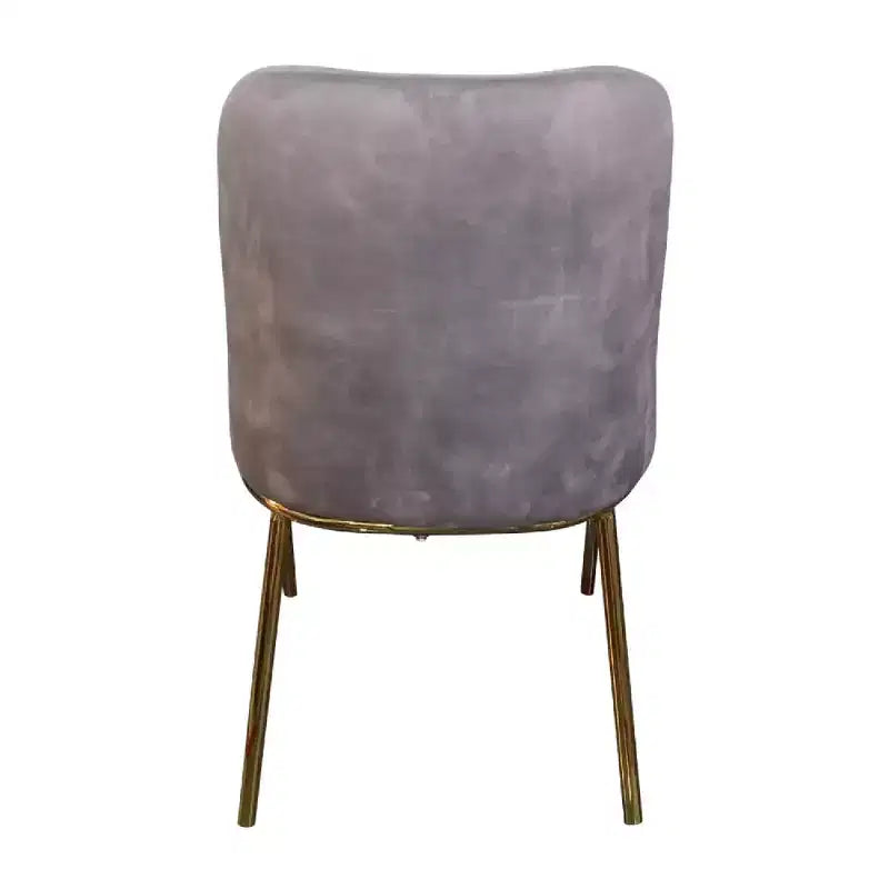 LeisureMod Lumen Dining Chair  Modern Upholstered Kitchen Chair with Gold Steel Legs, Ergonomic Accent Chair