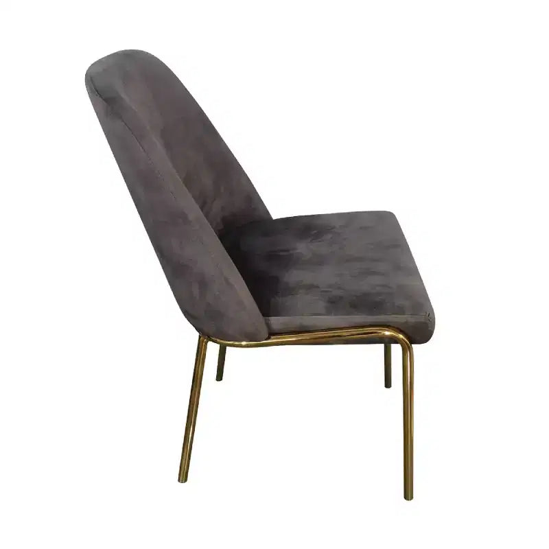 LeisureMod Lumen Dining Chair  Modern Upholstered Kitchen Chair with Gold Steel Legs, Ergonomic Accent Chair