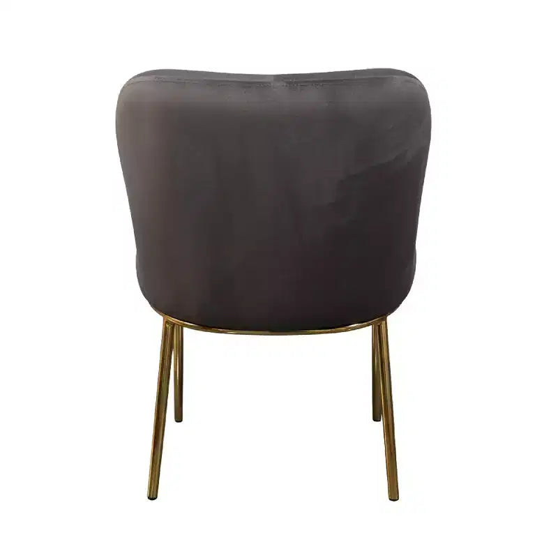 LeisureMod Lumen Dining Chair  Modern Upholstered Kitchen Chair with Gold Steel Legs, Ergonomic Accent Chair