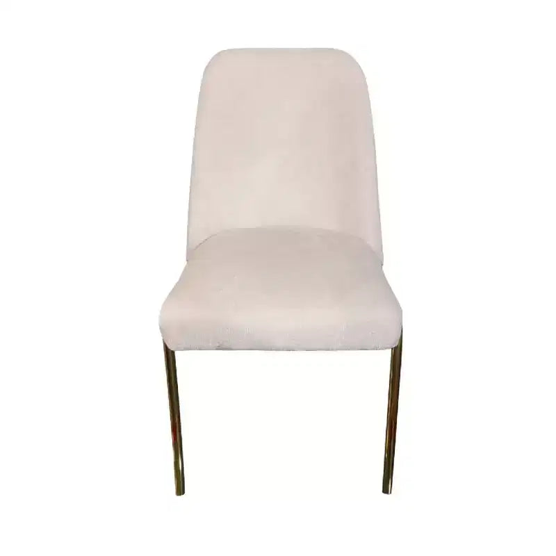 LeisureMod Lumen Dining Chair  Modern Upholstered Kitchen Chair with Gold Steel Legs, Ergonomic Accent Chair