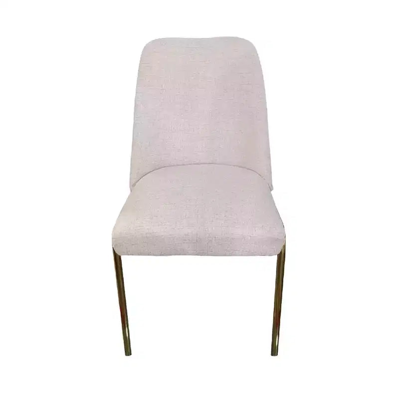 LeisureMod Lumen Dining Chair  Modern Upholstered Kitchen Chair with Gold Steel Legs, Ergonomic Accent Chair
