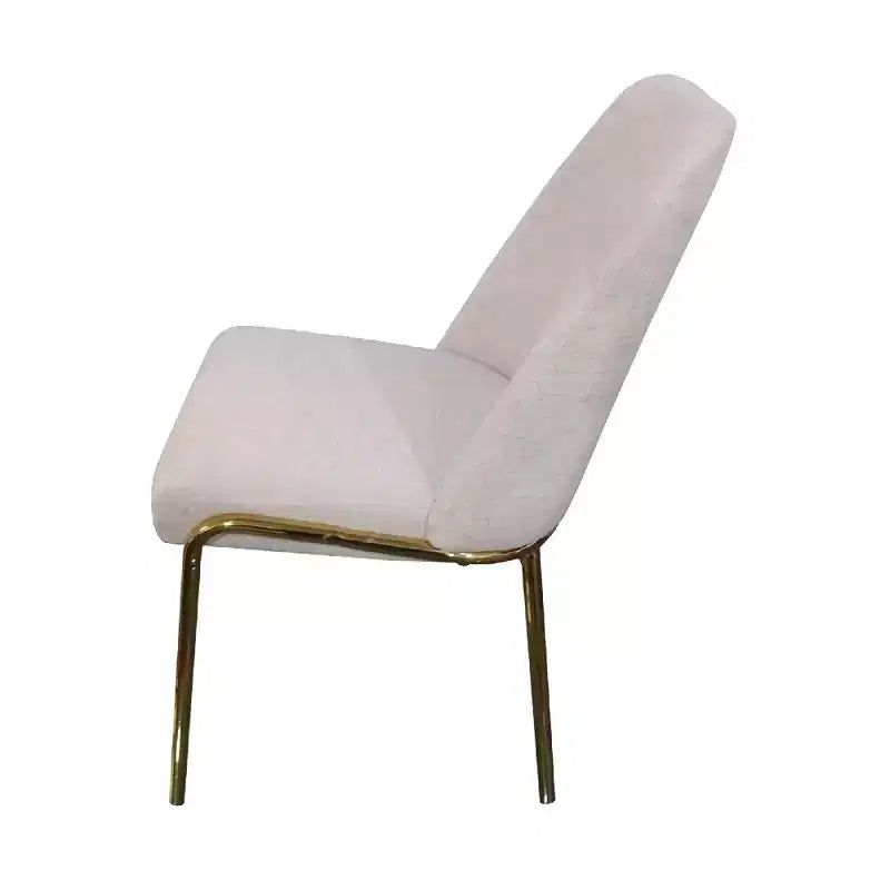LeisureMod Lumen Dining Chair  Modern Upholstered Kitchen Chair with Gold Steel Legs, Ergonomic Accent Chair