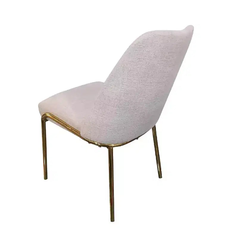 LeisureMod Lumen Dining Chair  Modern Upholstered Kitchen Chair with Gold Steel Legs, Ergonomic Accent Chair