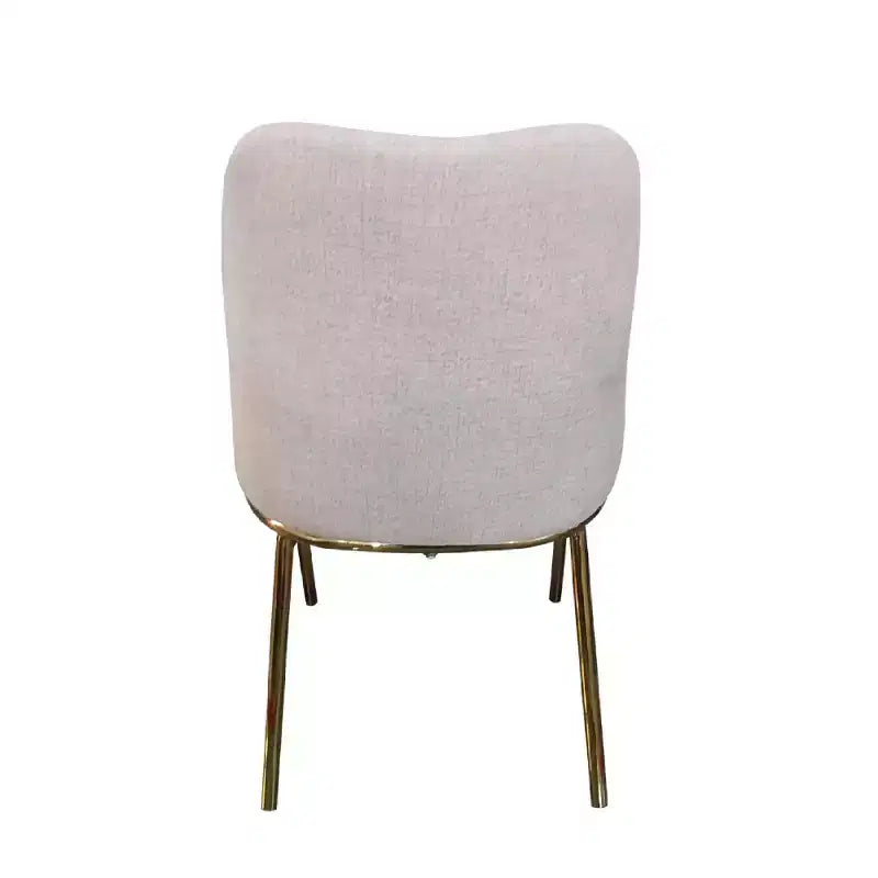 LeisureMod Lumen Dining Chair  Modern Upholstered Kitchen Chair with Gold Steel Legs, Ergonomic Accent Chair