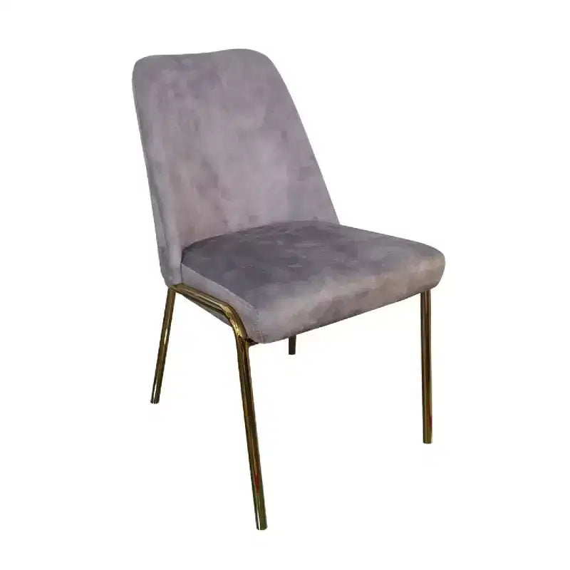 LeisureMod Lumen Dining Chair  Modern Upholstered Kitchen Chair with Gold Steel Legs, Ergonomic Accent Chair
