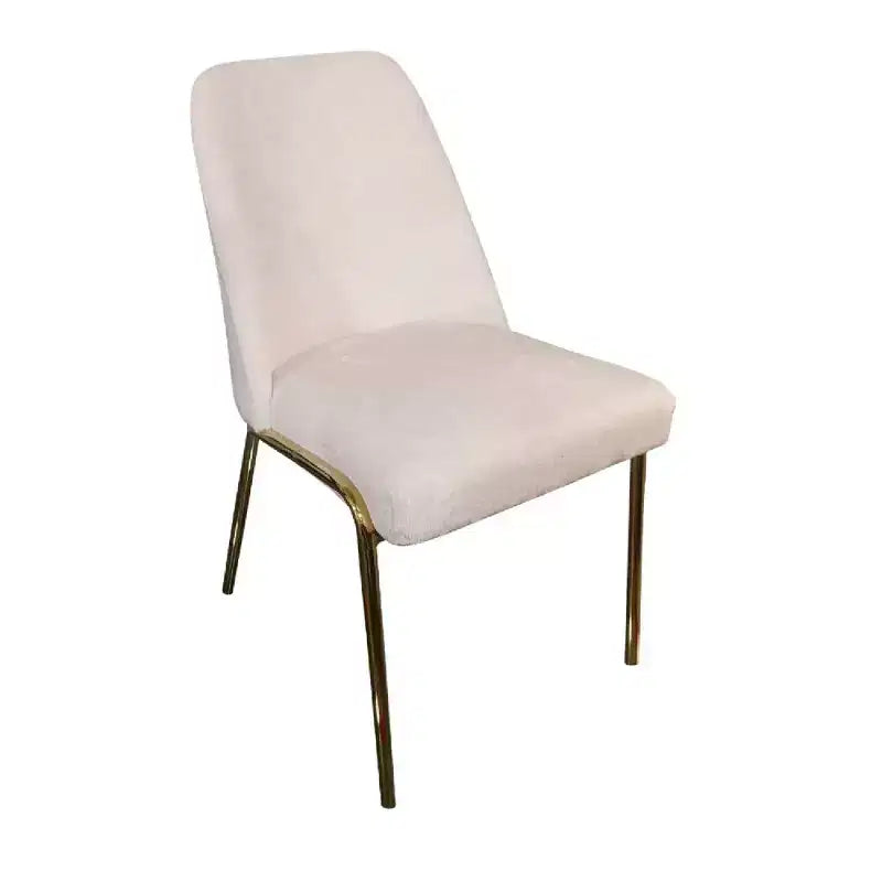 LeisureMod Lumen Dining Chair  Modern Upholstered Kitchen Chair with Gold Steel Legs, Ergonomic Accent Chair