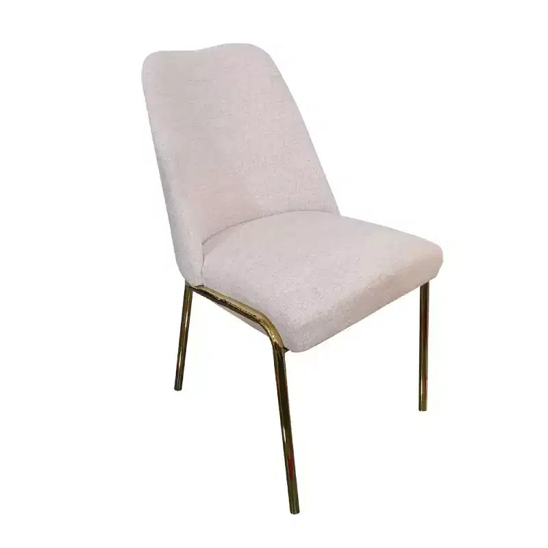LeisureMod Lumen Dining Chair  Modern Upholstered Kitchen Chair with Gold Steel Legs, Ergonomic Accent Chair