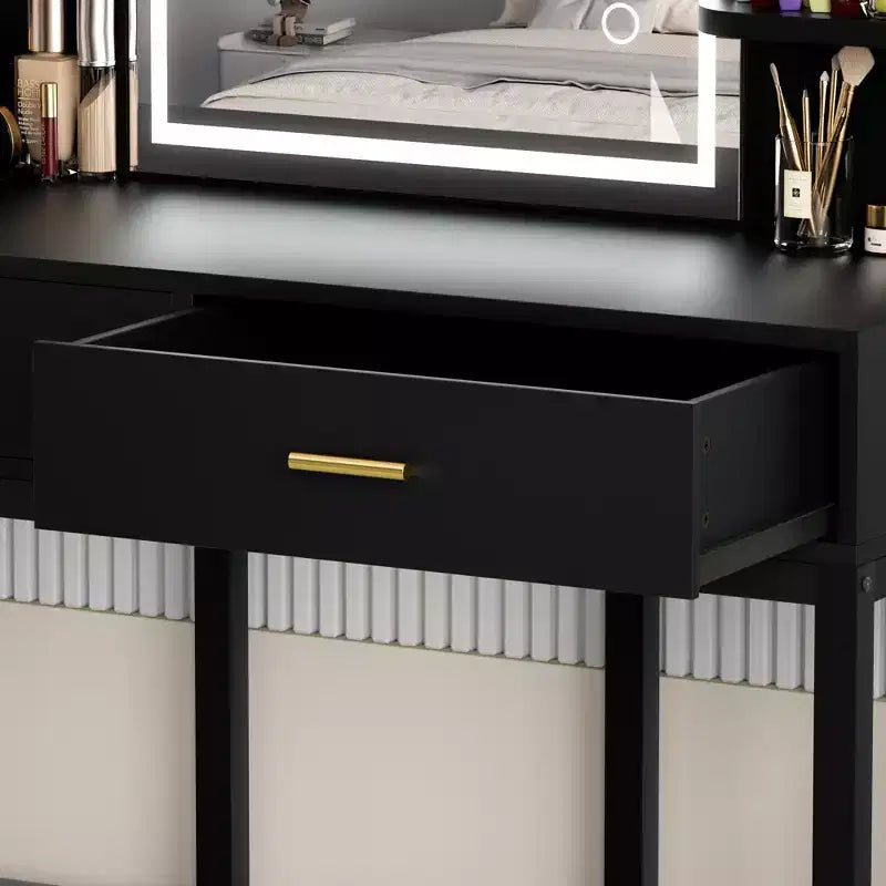 Makeup Vanity with Mirror and Lights, Vanity Table with Drawers