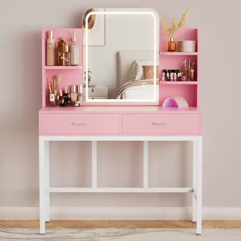 Makeup Vanity with Mirror and Lights, Vanity Table with Drawers
