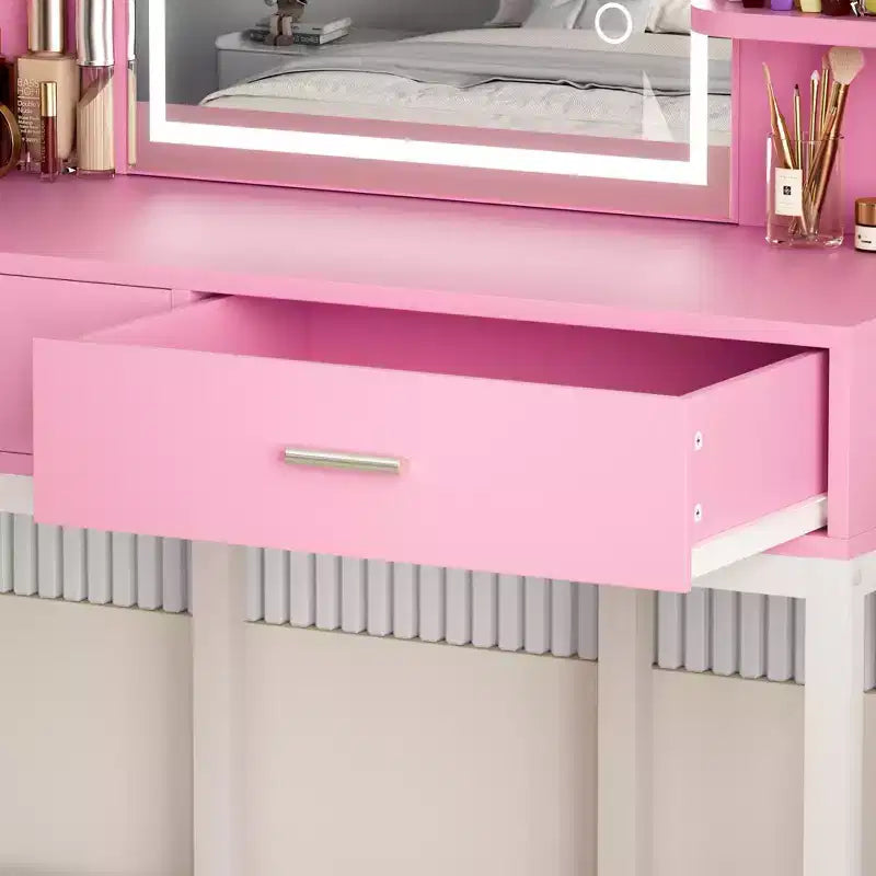 Makeup Vanity with Mirror and Lights, Vanity Table with Drawers