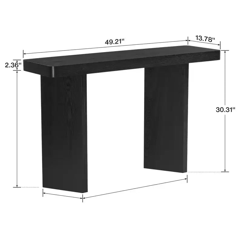 Bekrvio 50 Narrow Console Table, Slim Entryway & Sofa Table with Real Wood Veneer Top, Thickened Sturdy Modern Hallway Console