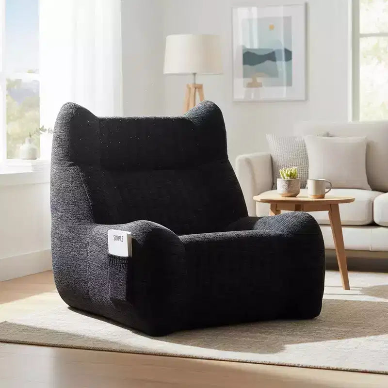 Homy Casa Bean Bag Chair for Adults with Armrests, Chenille Fabric & High-Resilience Foam
