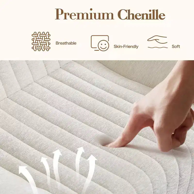 Homy Casa Bean Bag Chair for Adults with Armrests, Chenille Fabric & High-Resilience Foam