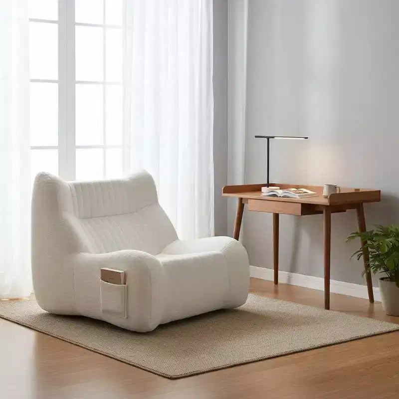 Homy Casa Bean Bag Chair for Adults with Armrests, Chenille Fabric & High-Resilience Foam