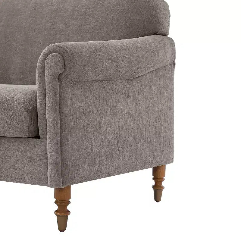 ModernLuxe Loveseat Sofa with Rolled Arms, Chenille Upholstered 2-Seater Sofa Couch with Deep Seating for Living Room/Small Spaces