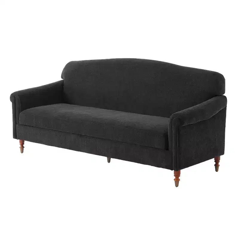 ModernLuxe Loveseat Sofa with Rolled Arms, Chenille Upholstered 2-Seater Sofa Couch with Deep Seating for Living Room/Small Spaces