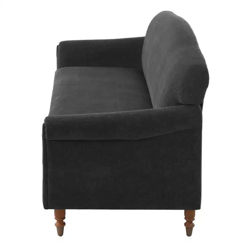 ModernLuxe Loveseat Sofa with Rolled Arms, Chenille Upholstered 2-Seater Sofa Couch with Deep Seating for Living Room/Small Spaces
