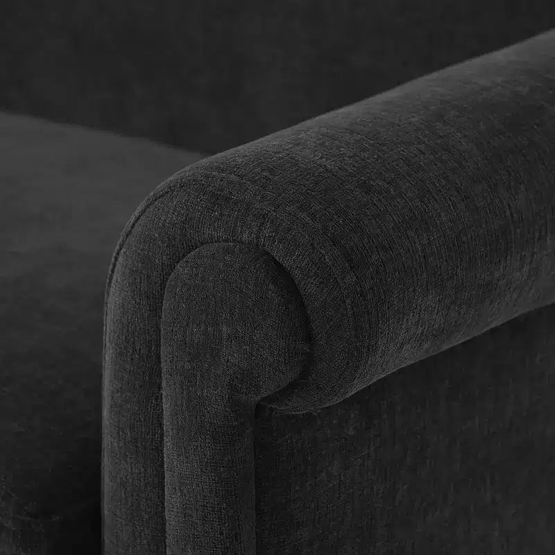 ModernLuxe Loveseat Sofa with Rolled Arms, Chenille Upholstered 2-Seater Sofa Couch with Deep Seating for Living Room/Small Spaces