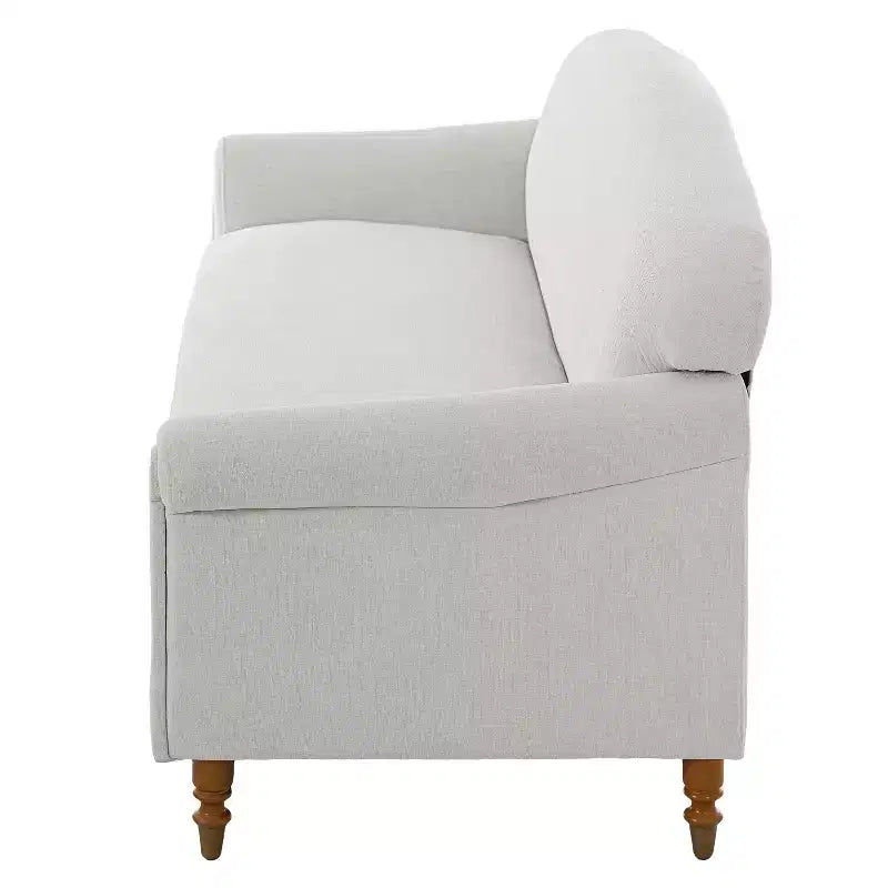 ModernLuxe Loveseat Sofa with Rolled Arms, Chenille Upholstered 2-Seater Sofa Couch with Deep Seating for Living Room/Small Spaces