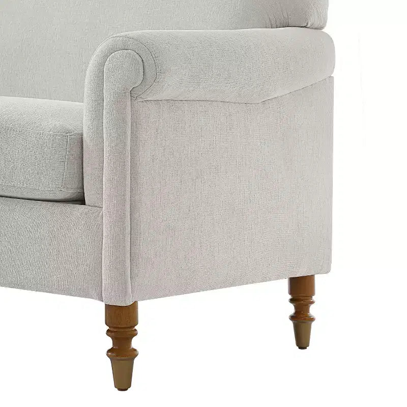 ModernLuxe Loveseat Sofa with Rolled Arms, Chenille Upholstered 2-Seater Sofa Couch with Deep Seating for Living Room/Small Spaces