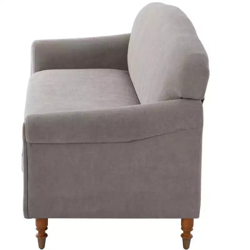 ModernLuxe Loveseat Sofa with Rolled Arms, Chenille Upholstered 2-Seater Sofa Couch with Deep Seating for Living Room/Small Spaces